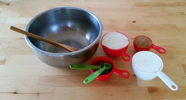 bowls and measuring cups